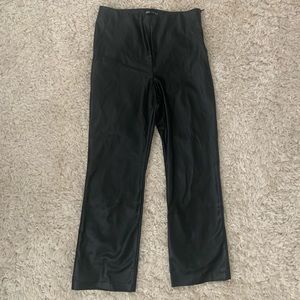 Zara Cropped Leather Pants